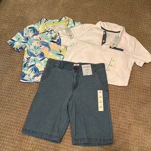NWT Cat & Jack Short and Polos Size 12 14 L